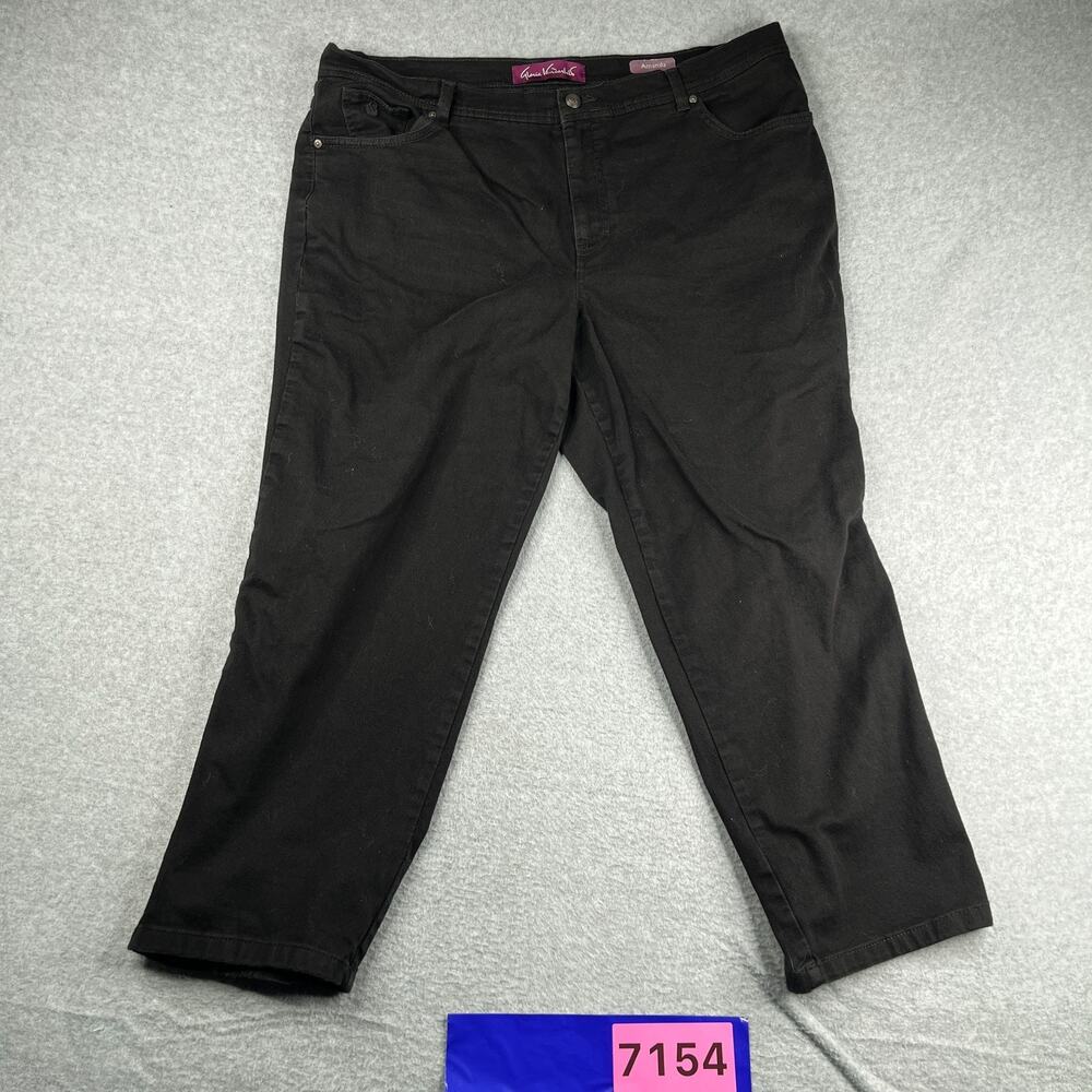 Gloria Vanderbilt Denim Jeans Womens Size 20W Black Casual Amanda